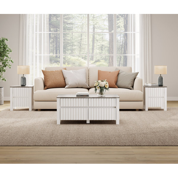 Winston Porter Nasean 3 Piece Living Room Table Set Wayfair